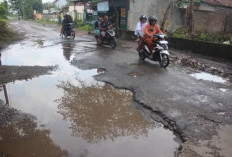  2 Ruas Jalan Nasional Simpang Keban Agung Kepahiang Rusak Parah