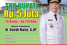 Bupati Zurdi Nata Siapkan THR Rp 5 Juta untuk Warga Kepahiang