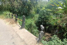 BAHAYA! Besi Pengaman Jembatan Desa Temdak Patah
