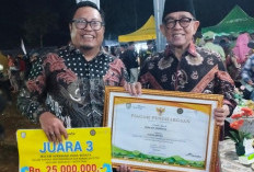 Raih Juara 3 Desa Wisata Tingkat Provinsi, Desa Air Sempiang Kepahiang Terima Reward Rp 25 Juta