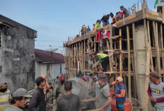 Semangat Warga Desa Pungguk Meranti Gotong Royong Bangun Masjid