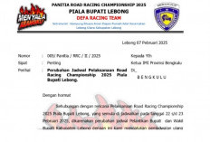 Jadwal Pelantikan Bupati Berubah,  Lebong Road Racing Championship 2025 Resmi Diundur