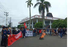 Puluhan Mahasiswa Demo Tolak Pengesahan Revisi UU TNI di Bengkulu