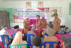 18 KPM Desa Bumi Sari Kecamatan Ujan Mas Terima BLT-DD