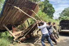 Polres Rejang Lebong Tertibkan Pos TPR di Jalan Lintas Curup-Lubuklinggau