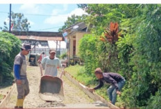 Pemdes Pungguk Meranti Bangun Jalan Rabat Beton DD 2024