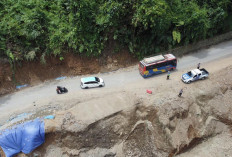 Dua Lajur di Kawasan Longsor Liku 9 Sudah Bisa Dilalui Kendaraan