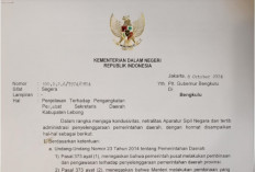 Kemendagri Minta Pemprov Bengkulu Batalkan Pengangkatan Sekda Lebong