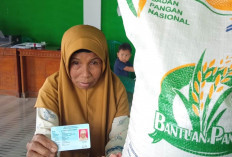 75 KPM Desa Bandung Jaya Dapat Bantuan Pangan Beras