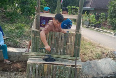 Sambut HUT KEMRI ke-79, Warga Kota Agung Gotong Royong