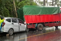 Kecelakaan Beruntun di Jalan Mandi Angin Kepahiang: Truk Angkutan Semen Tak Mampu Terjang Tanjakan