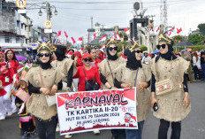 Ratusan Anak TK/PAUD di Rejang Lebong Ikuti Karnaval Hari Anak dan HUT Kemerdekaan RI