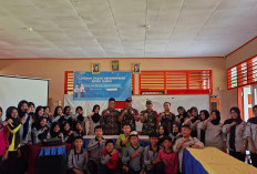 SMPN 1 Muara Kemumu  Gelar LDK Pengurus OSIS, Anggota TNI Tampil Berikan Pelatihan Dan Pembekalan