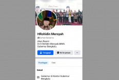 Nama Gubernur Rohidin Mersyah Dicatut di Akun FB, Diskominfotik Imbau Masyarakat Jangan Tertipu