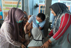 Imunisasi di Desa Pagar Agung, Upaya Kader Tekan dan Dukung Pencegahan Polio