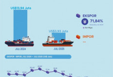  Nilai Ekspor Bengkulu Juli 2025 Naik 39,59 Persen